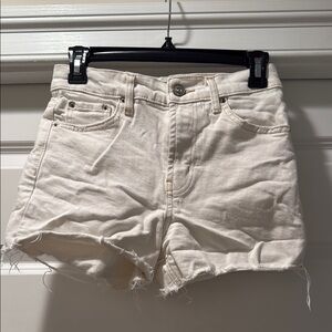 BDG White Denim Shorts